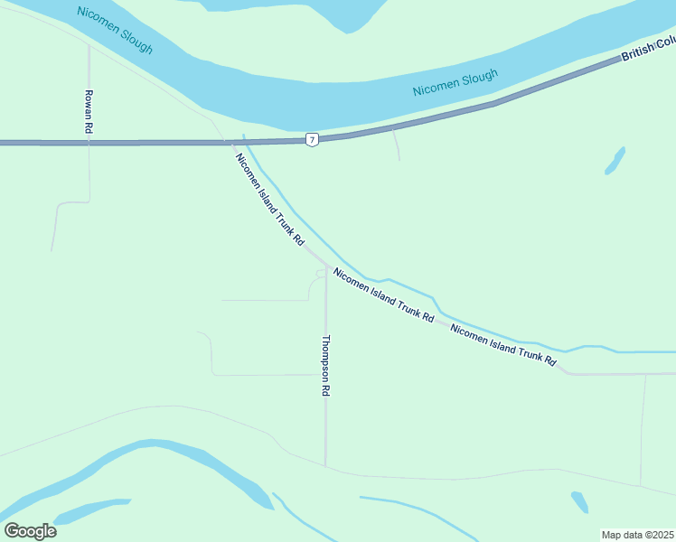 map of restaurants, bars, coffee shops, grocery stores, and more near 8468 Thompson Road in Deroche