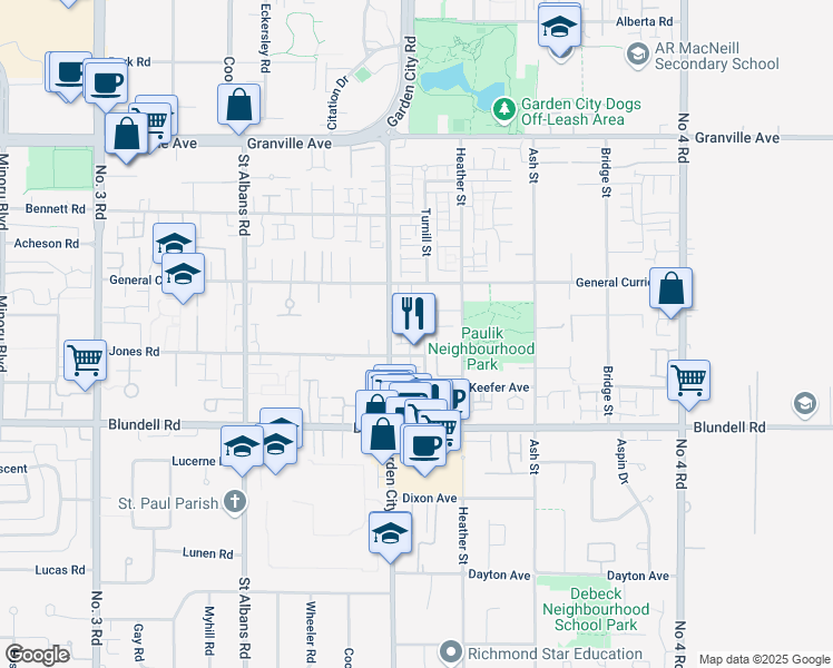 map of restaurants, bars, coffee shops, grocery stores, and more near 8 Turnill Street in Richmond