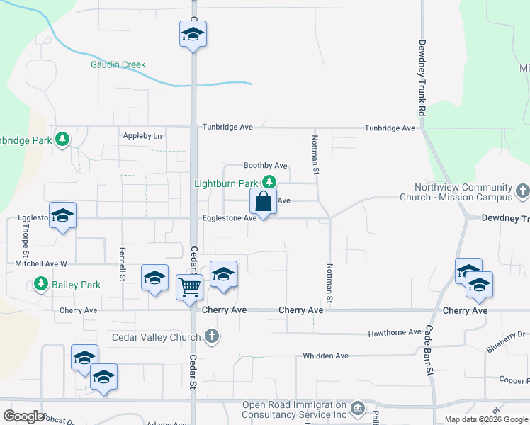 map of restaurants, bars, coffee shops, grocery stores, and more near in Mission