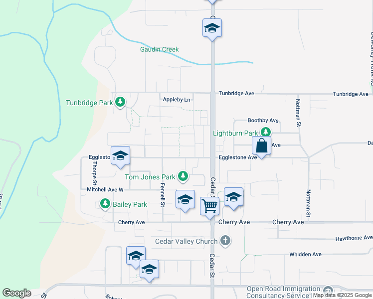 map of restaurants, bars, coffee shops, grocery stores, and more near 32738 Carter Avenue in Mission