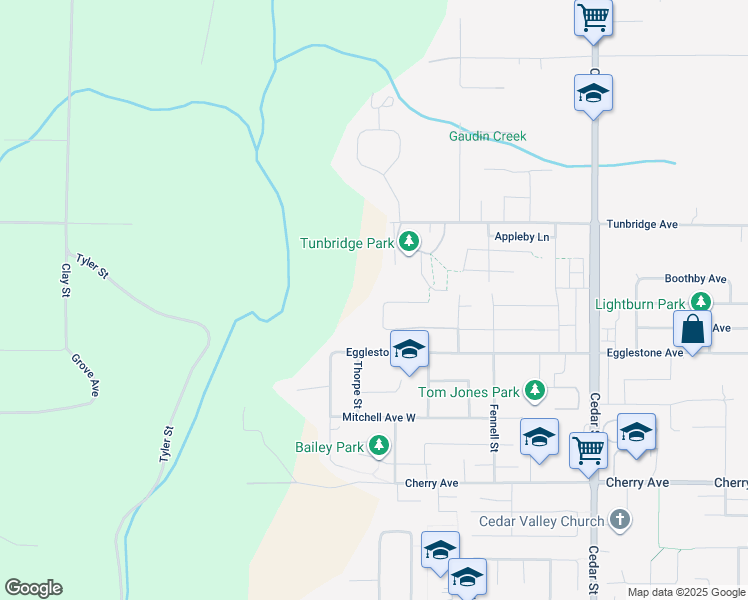 map of restaurants, bars, coffee shops, grocery stores, and more near 8669 Ashmore Place in Mission