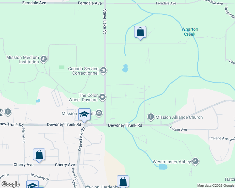 map of restaurants, bars, coffee shops, grocery stores, and more near 34051 York Avenue in Mission