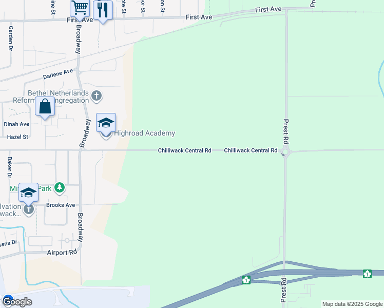 map of restaurants, bars, coffee shops, grocery stores, and more near 46950 Chilliwack Central Road in Chilliwack