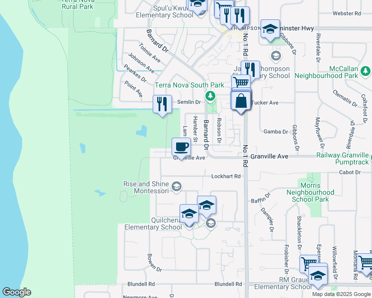 map of restaurants, bars, coffee shops, grocery stores, and more near 3771 Lam Drive in Richmond