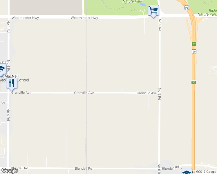 map of restaurants, bars, coffee shops, grocery stores, and more near 11231 Granville Avenue in Richmond