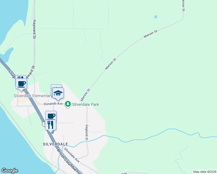 map of restaurants, bars, coffee shops, grocery stores, and more near 8904 Manzer Street in Mission