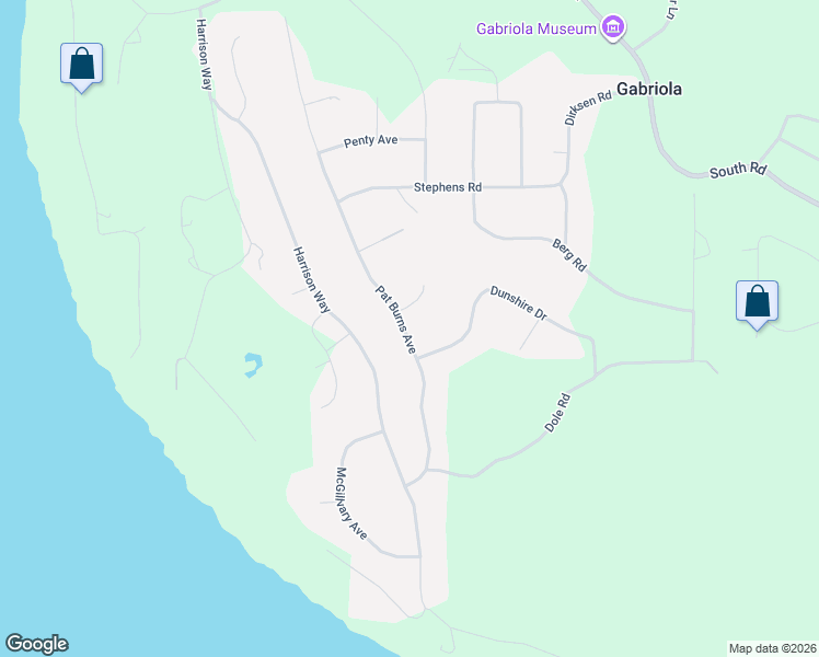 map of restaurants, bars, coffee shops, grocery stores, and more near 1085 Pat Burns Avenue in Gabriola
