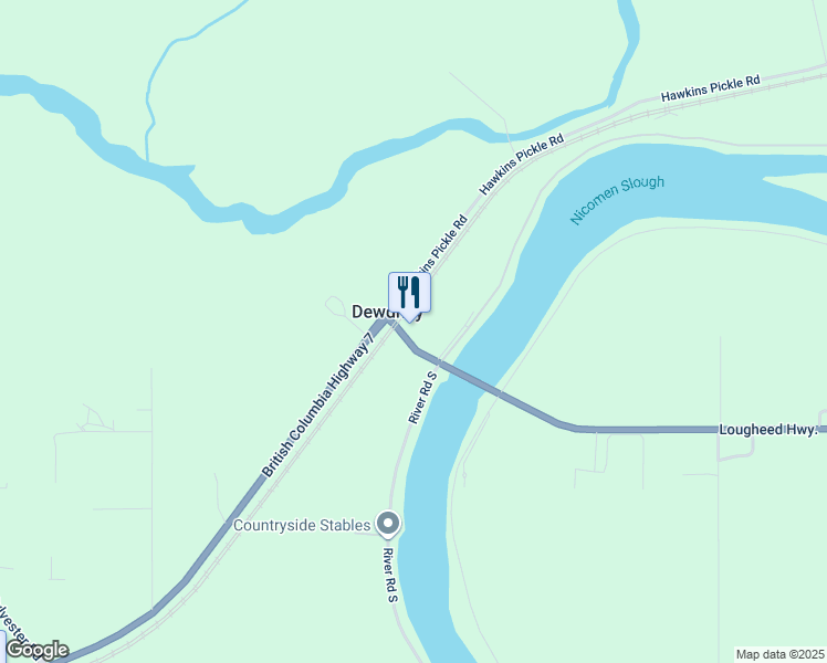 map of restaurants, bars, coffee shops, grocery stores, and more near 37165 Lougheed Highway in Deroche