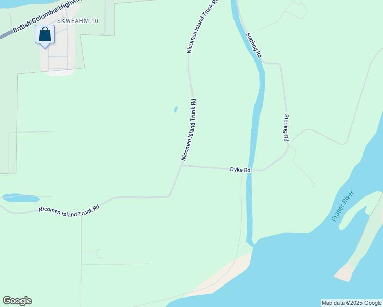map of restaurants, bars, coffee shops, grocery stores, and more near 41582 Nicomen Island Trunk Road in Deroche
