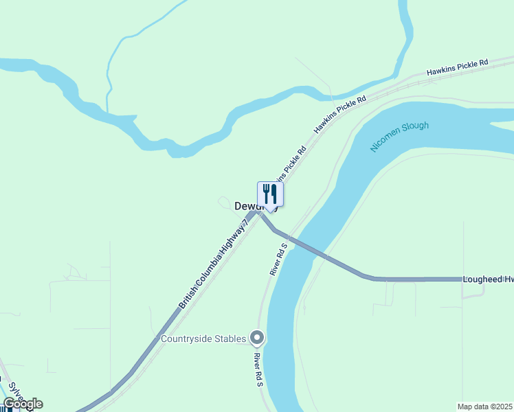 map of restaurants, bars, coffee shops, grocery stores, and more near in Dewdney