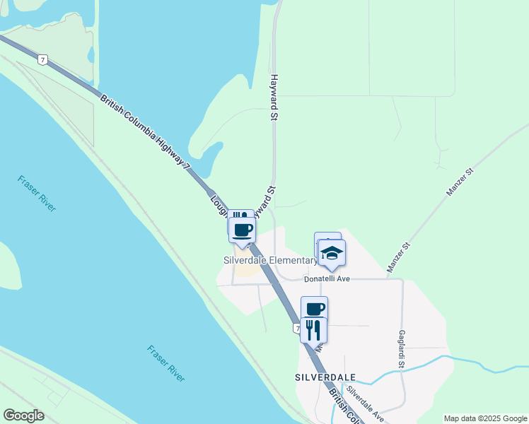 map of restaurants, bars, coffee shops, grocery stores, and more near 22702 Hayward(South) Street in Mission