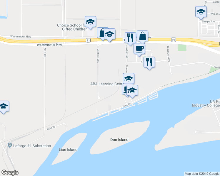 map of restaurants, bars, coffee shops, grocery stores, and more near 6755 Graybar Road in Richmond