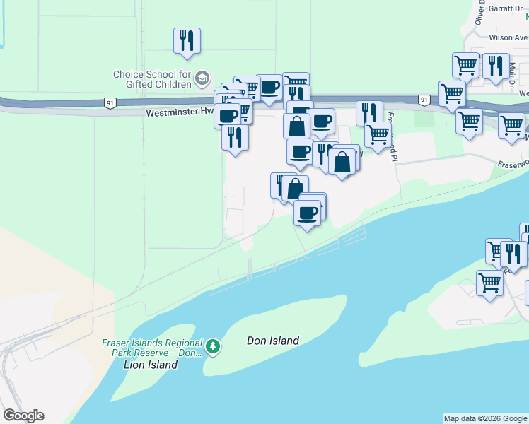 map of restaurants, bars, coffee shops, grocery stores, and more near 6753 Graybar Road in Richmond