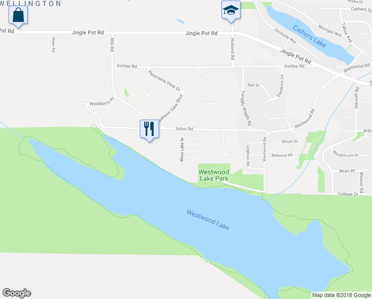 map of restaurants, bars, coffee shops, grocery stores, and more near 2145 Henderson Lake Way in Nanaimo