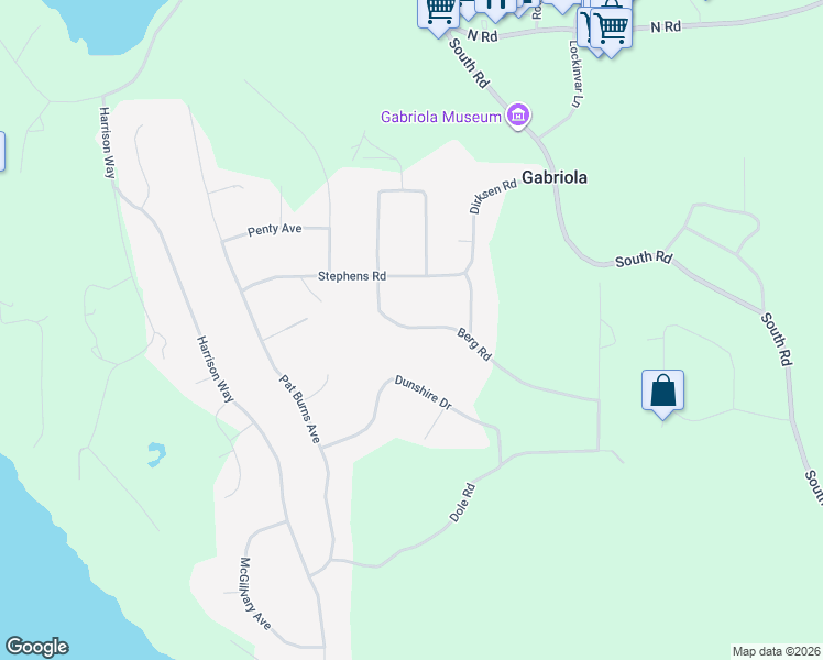 map of restaurants, bars, coffee shops, grocery stores, and more near 441 Berg Road in Gabriola