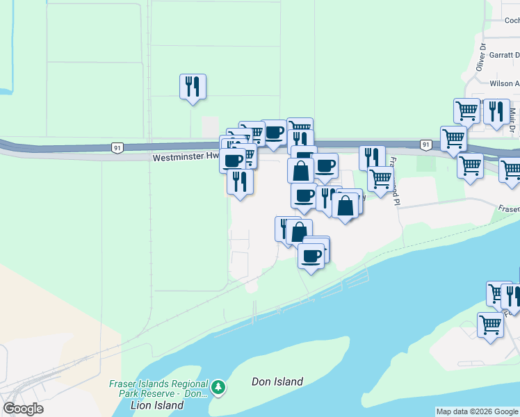 map of restaurants, bars, coffee shops, grocery stores, and more near 6355 Graybar Road in Richmond