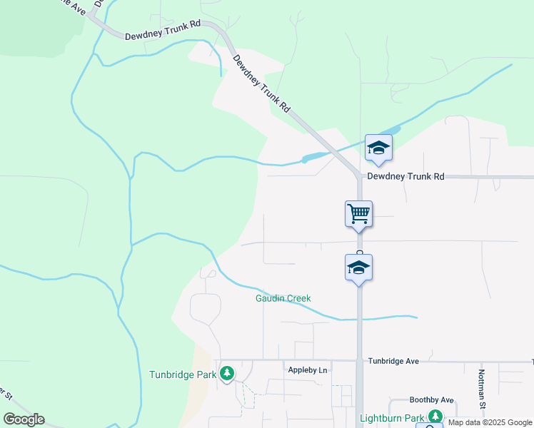 map of restaurants, bars, coffee shops, grocery stores, and more near 9104 Emiry Street in Mission