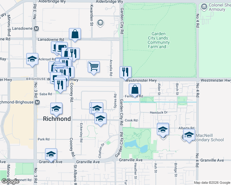 map of restaurants, bars, coffee shops, grocery stores, and more near 8320 Spires Road in Richmond