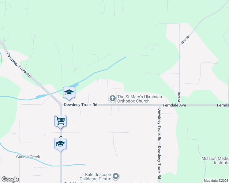 map of restaurants, bars, coffee shops, grocery stores, and more near 9245 Bodner Terrace in Mission