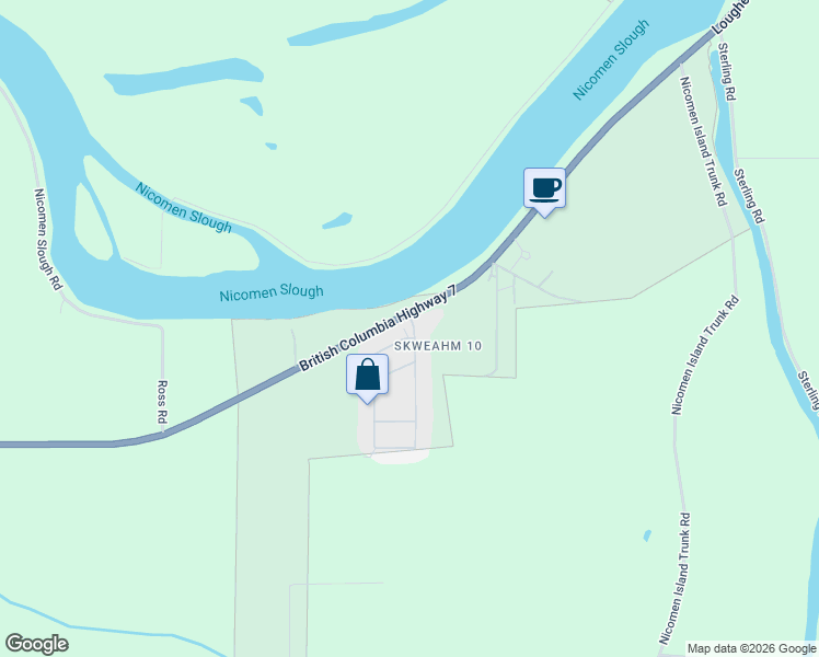 map of restaurants, bars, coffee shops, grocery stores, and more near 41168 Lougheed Highway in Deroche