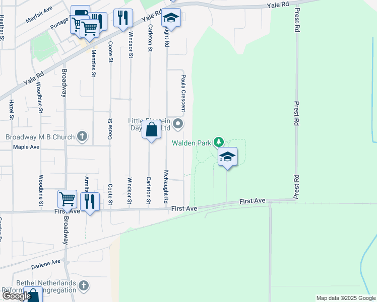 map of restaurants, bars, coffee shops, grocery stores, and more near 9374 James Street in Chilliwack