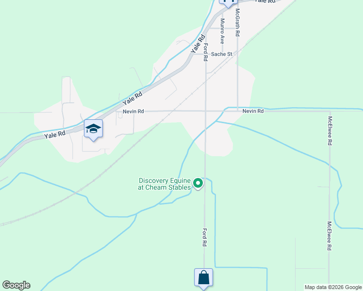 map of restaurants, bars, coffee shops, grocery stores, and more near 50974-51020 Nevin Road in Rosedale