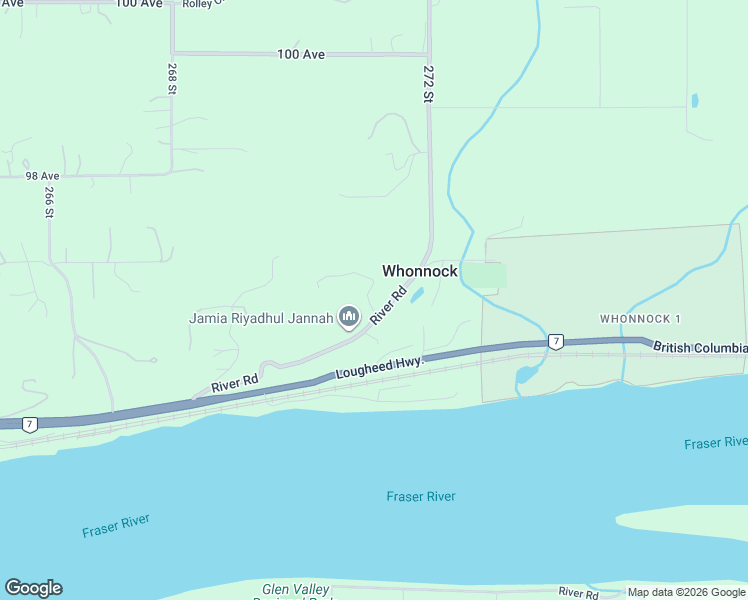 map of restaurants, bars, coffee shops, grocery stores, and more near 27123 River Road in Maple Ridge
