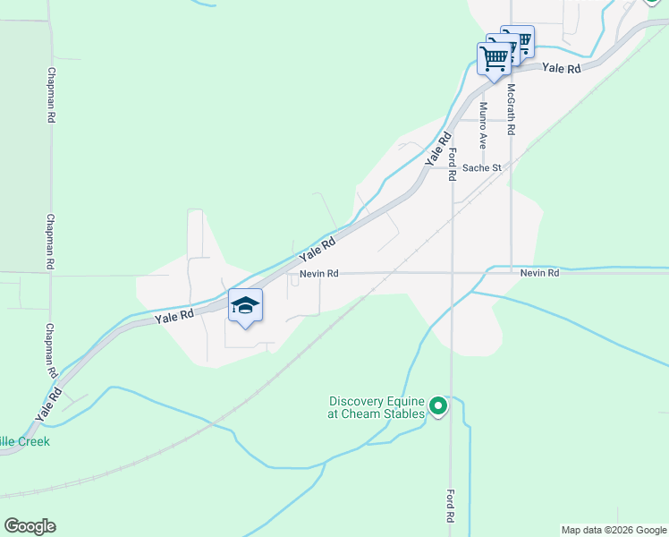 map of restaurants, bars, coffee shops, grocery stores, and more near 50965 Nevin Road in Chilliwack