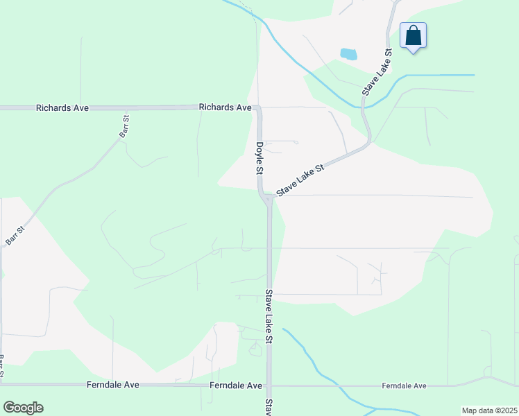 map of restaurants, bars, coffee shops, grocery stores, and more near 9573 Stave Lake Street in Mission