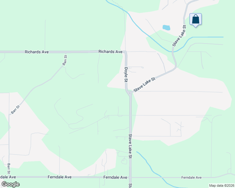 map of restaurants, bars, coffee shops, grocery stores, and more near 9599 Stave Lake Street in Mission