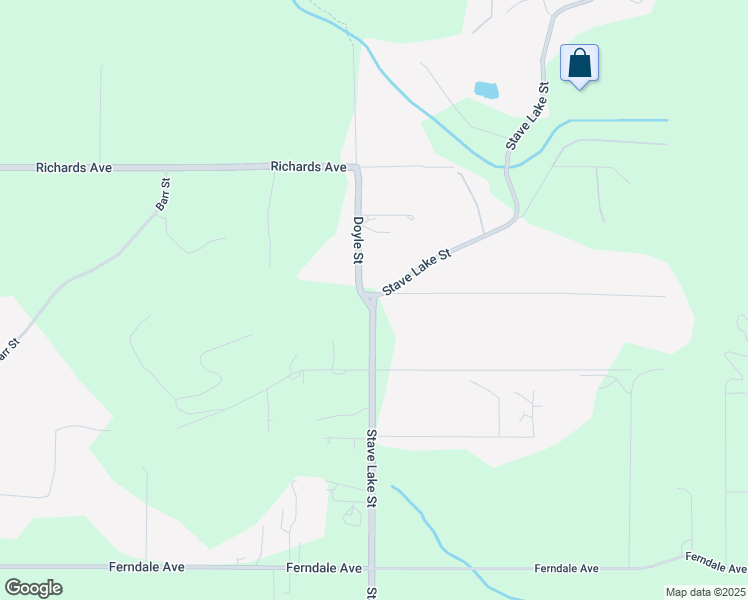 map of restaurants, bars, coffee shops, grocery stores, and more near Stave Lake Road in Mission