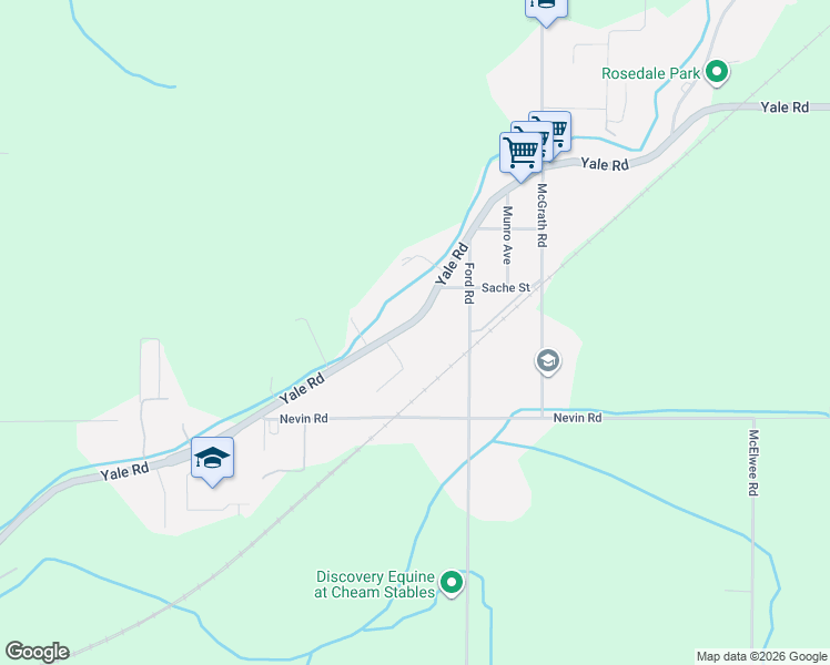 map of restaurants, bars, coffee shops, grocery stores, and more near 51098 Yale Road in Chilliwack