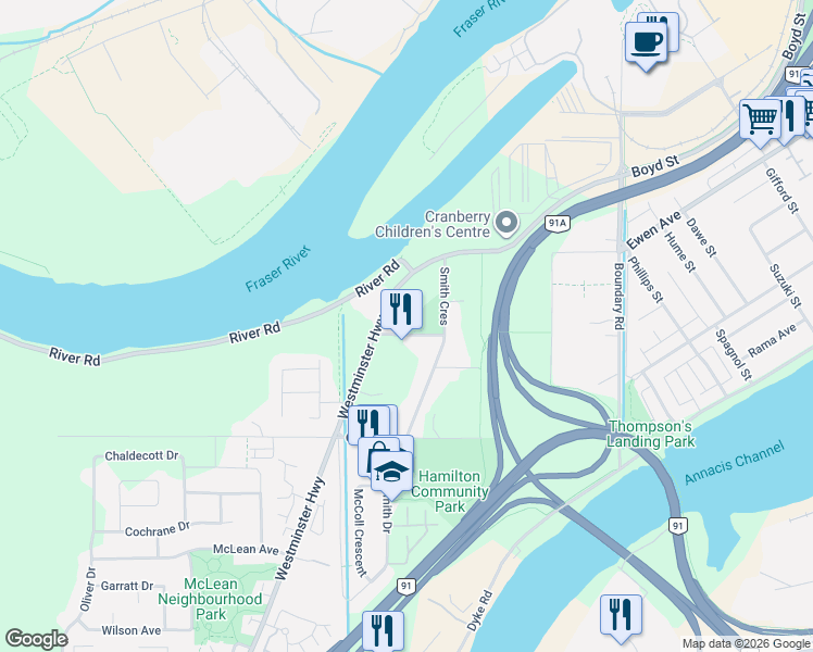 map of restaurants, bars, coffee shops, grocery stores, and more near 23177 Willett Avenue in Richmond