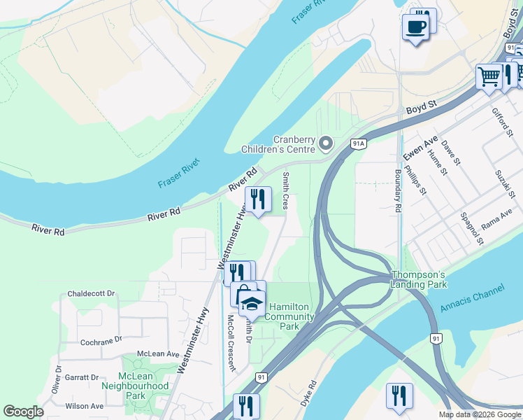 map of restaurants, bars, coffee shops, grocery stores, and more near 23177 Willett Avenue in Richmond