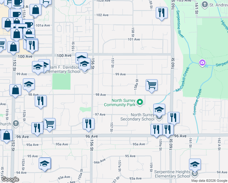 map of restaurants, bars, coffee shops, grocery stores, and more near in Vancouver