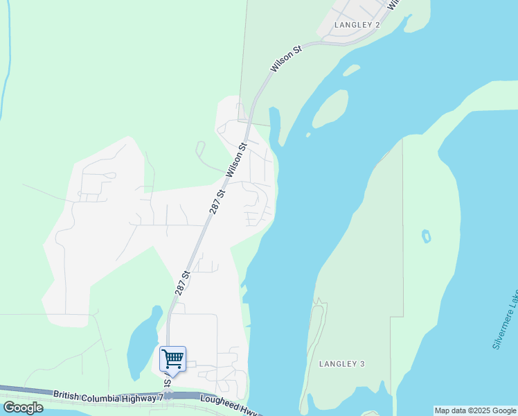 map of restaurants, bars, coffee shops, grocery stores, and more near 9950 Wilson Street in Mission
