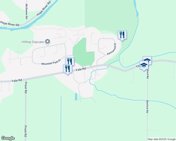 map of restaurants, bars, coffee shops, grocery stores, and more near 47714 Yale Road in Chilliwack