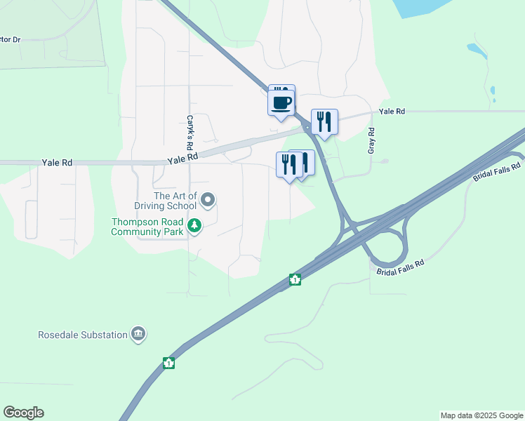 map of restaurants, bars, coffee shops, grocery stores, and more near 9997 Magnolia Place in Fraser Valley
