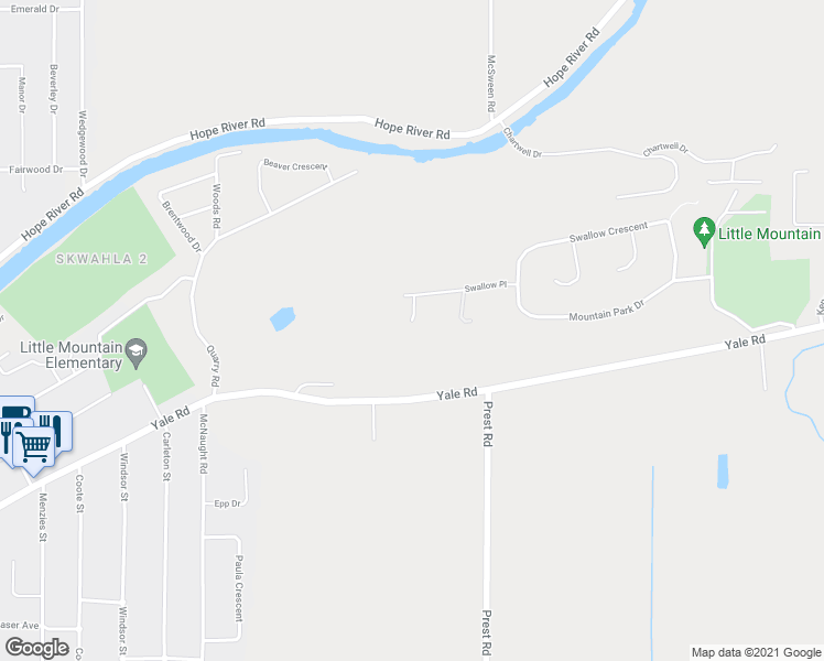 map of restaurants, bars, coffee shops, grocery stores, and more near 9939 Bluestone Place in Chilliwack
