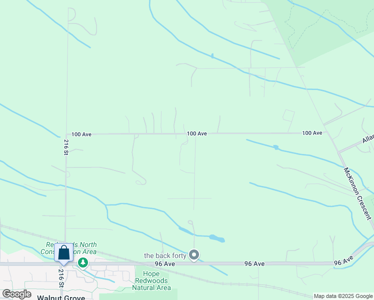 map of restaurants, bars, coffee shops, grocery stores, and more near 21980 100 Avenue in Langley Township