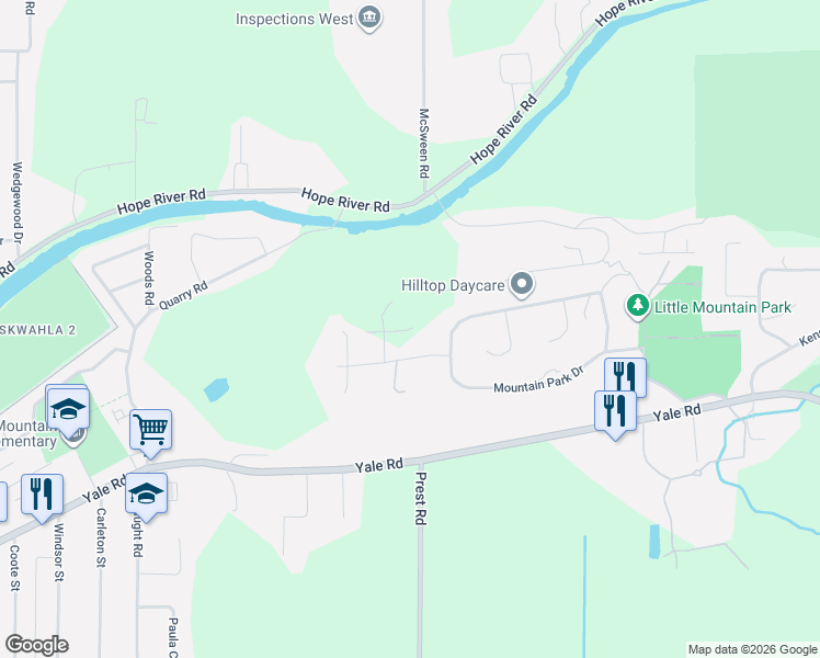 map of restaurants, bars, coffee shops, grocery stores, and more near 47293 Valerie Crescent in Chilliwack