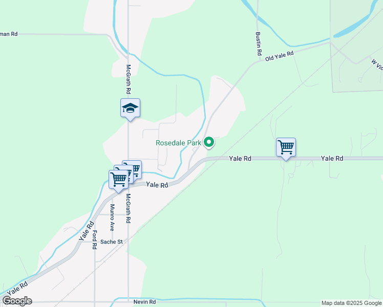 map of restaurants, bars, coffee shops, grocery stores, and more near 51495 Old Yale Road in Chilliwack