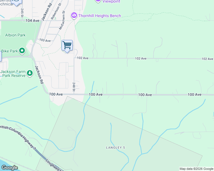 map of restaurants, bars, coffee shops, grocery stores, and more near 24991 100 Avenue in Maple Ridge