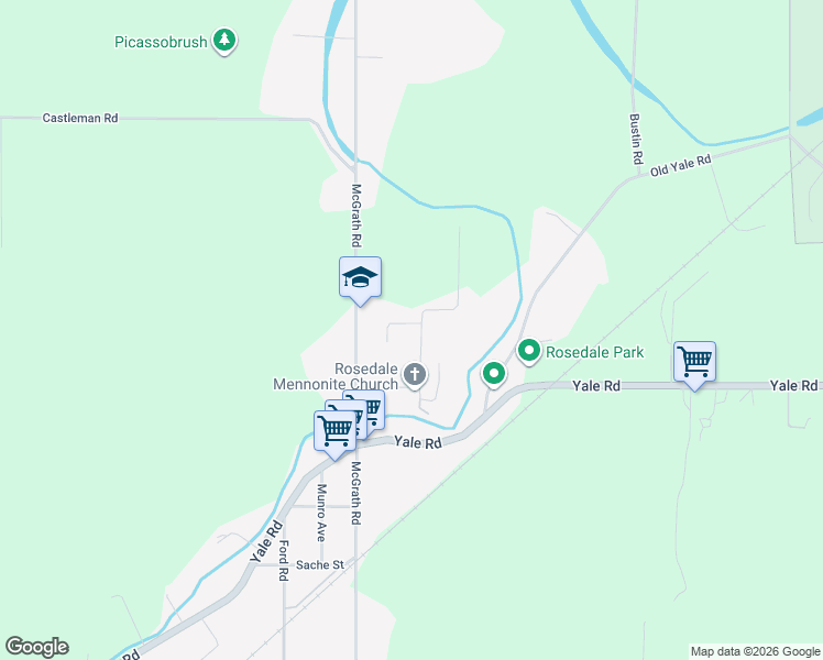 map of restaurants, bars, coffee shops, grocery stores, and more near 97 Rosewood Place in Chilliwack