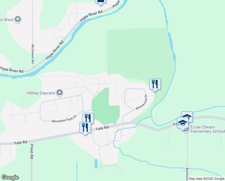 map of restaurants, bars, coffee shops, grocery stores, and more near 10087 Imperial Street in Chilliwack