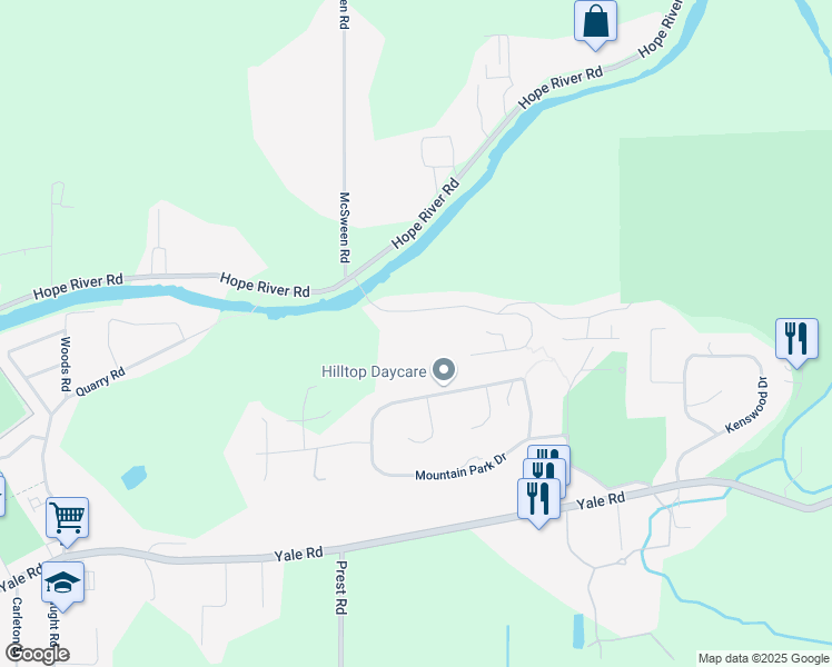 map of restaurants, bars, coffee shops, grocery stores, and more near 47535 Chartwell Drive in Chilliwack