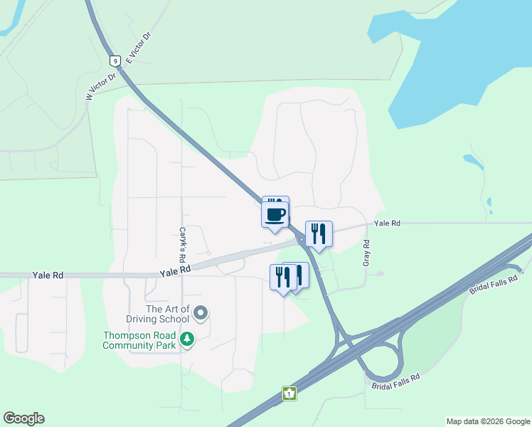 map of restaurants, bars, coffee shops, grocery stores, and more near 10235 Beaver Crescent in Chilliwack