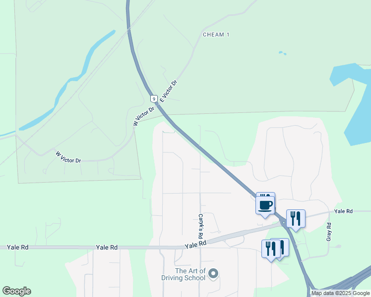 map of restaurants, bars, coffee shops, grocery stores, and more near 10395 Rutley Road in Fraser Valley