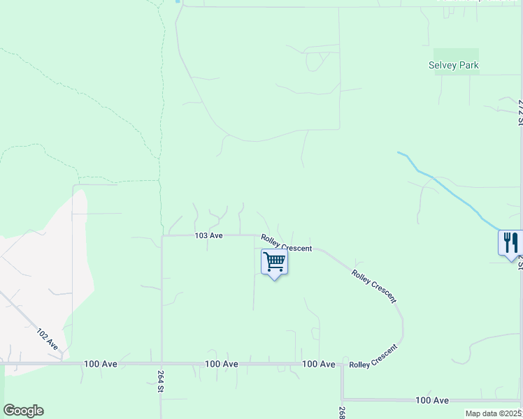 map of restaurants, bars, coffee shops, grocery stores, and more near 10270 Rolley Crescent in Maple Ridge