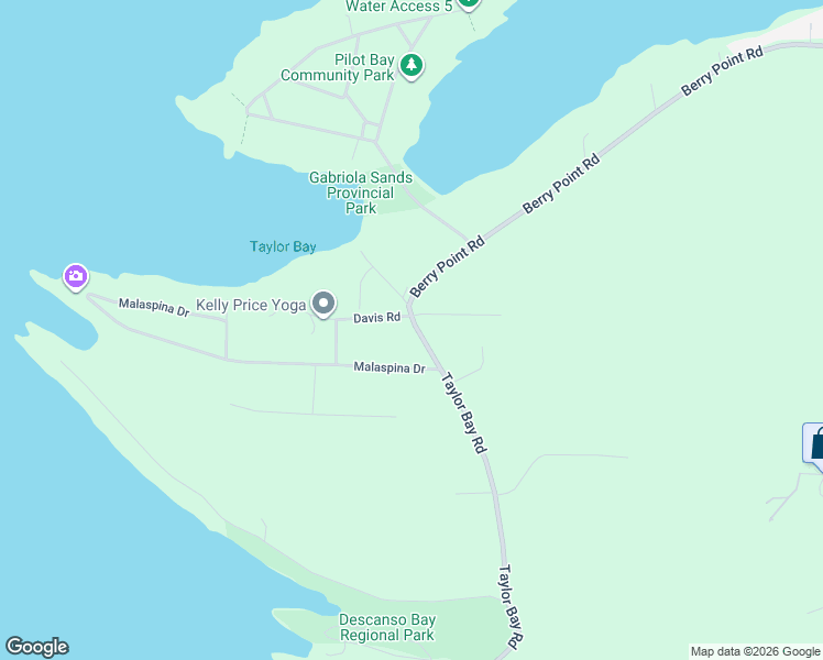 map of restaurants, bars, coffee shops, grocery stores, and more near 323 Davis Road in Gabriola